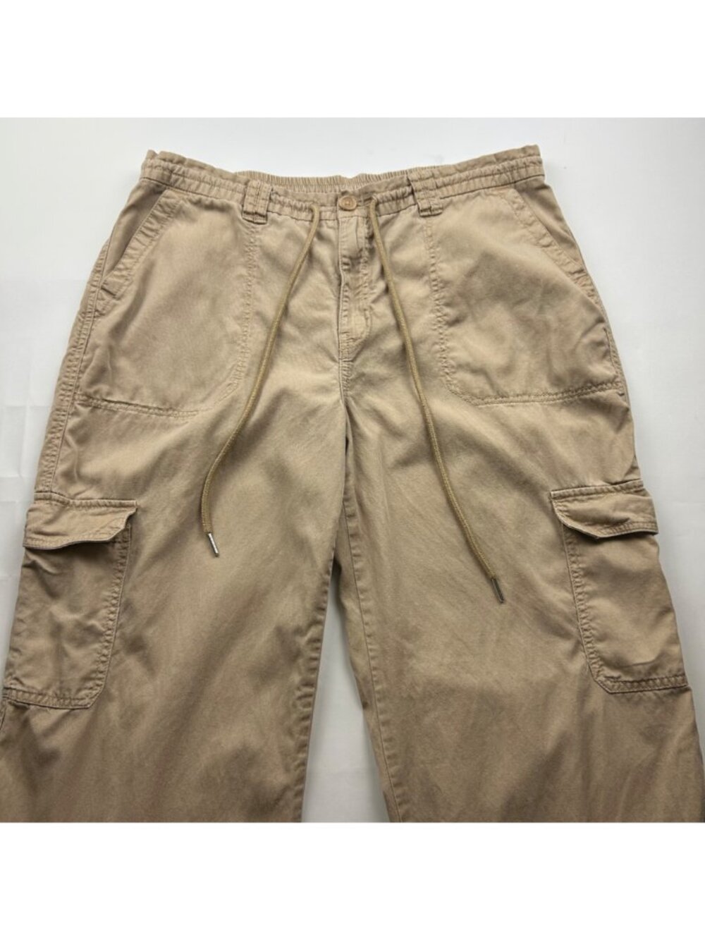 Wild Fable Dark Khaki Canvas Cargo Parachut Pant L - Picture 2 of 7